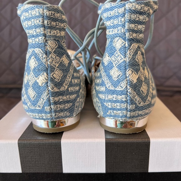 Aquazzura Denim pointy flats with metal heel detail - Picture 6 of 6